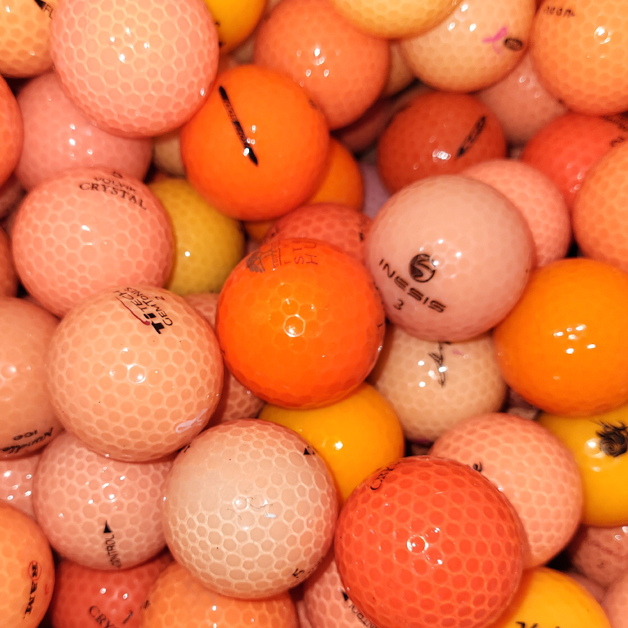 Assorted Orange Crystal Mix Used Golf Balls | Foundgolfballs.com