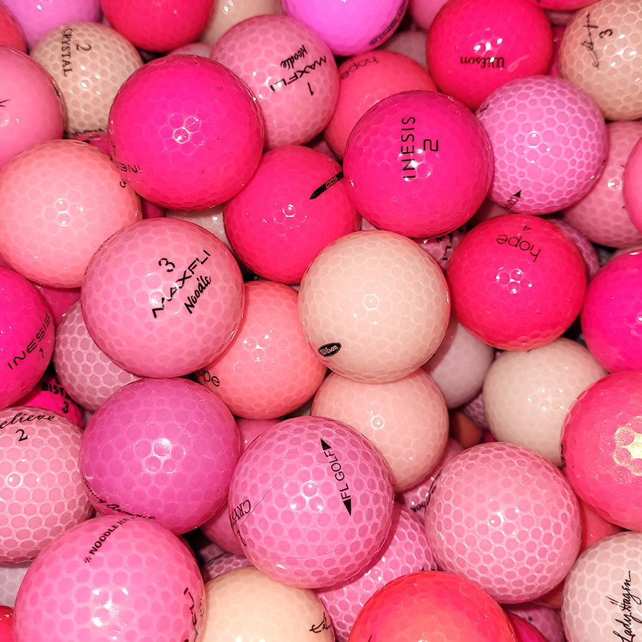 Assorted Pink Crystal Mix Used Golf Balls | Foundgolfballs.com