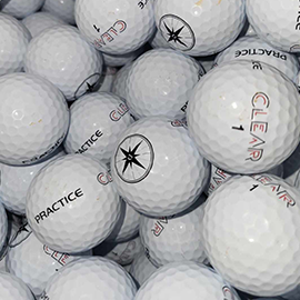 Bulk Clear Practice Range Balls Used Golf Balls - Foundgolfballs.com