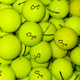 Cut Yellow Mix Used Golf Balls - Foundgolfballs.com